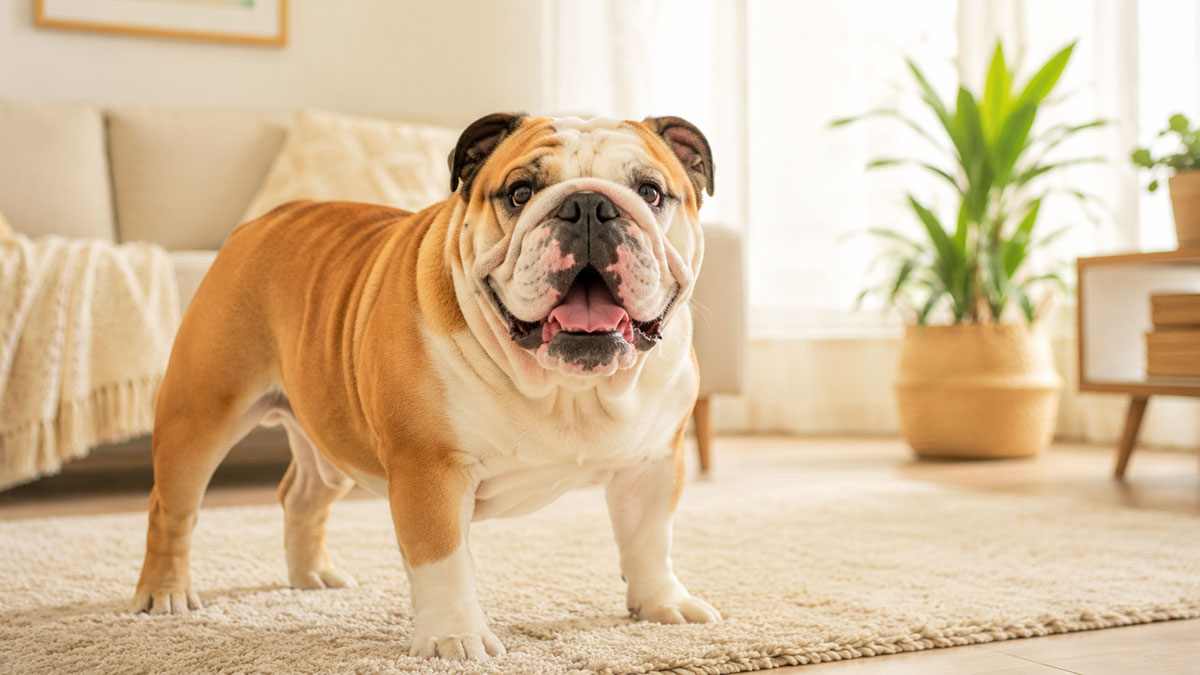 Happy Bulldog for the Bulldog age guide